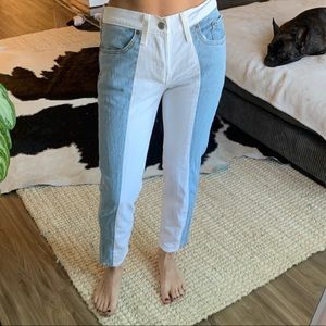 Levi’s 501 Colorblock High Waisted Crop Jeans